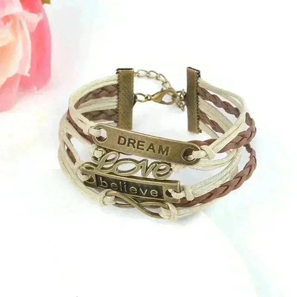 Infinity Love Anchor Believe Dream Bracelet - Picture 3 of 7